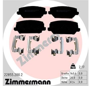 Sada brzdových destiček, kotoučová brzda ZIMMERMANN 22855.200.2