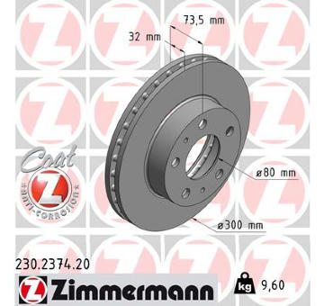 Brzdový kotouč ZIMMERMANN 230.2374.20