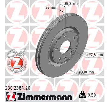 Brzdový kotouč ZIMMERMANN 230.2384.20