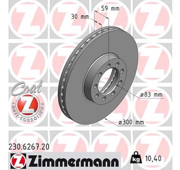 Brzdový kotouč ZIMMERMANN 230.6267.20