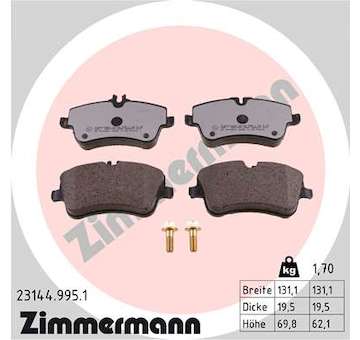 Sada brzdových destiček, kotoučová brzda ZIMMERMANN 23144.995.1