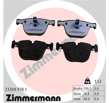 Sada brzdových destiček, kotoučová brzda ZIMMERMANN 23309.970.1