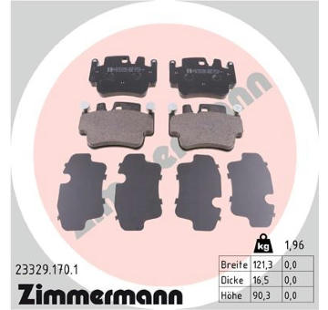 Sada brzdových destiček, kotoučová brzda ZIMMERMANN 23329.170.1