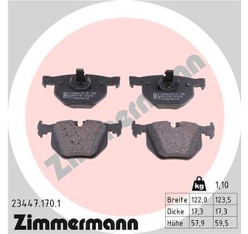 Sada brzdových destiček, kotoučová brzda ZIMMERMANN 23447.170.1