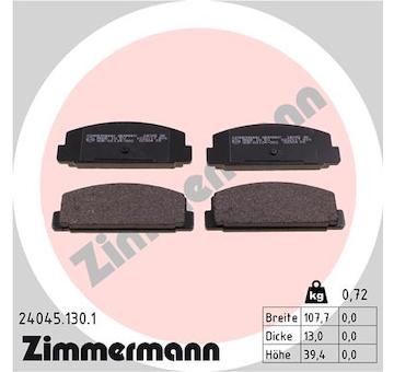 Sada brzdových destiček, kotoučová brzda ZIMMERMANN 24045.130.1