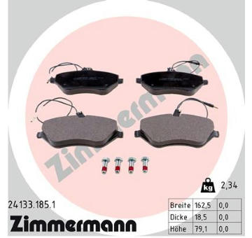 Sada brzdových destiček, kotoučová brzda ZIMMERMANN 24133.185.1