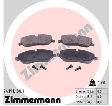 Sada brzdových destiček, kotoučová brzda ZIMMERMANN 24191.180.1