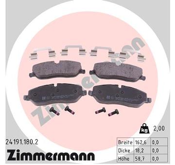 Sada brzdových destiček, kotoučová brzda ZIMMERMANN 24191.180.2