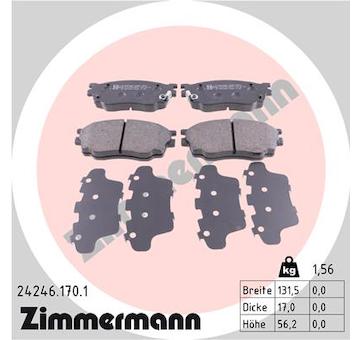 Sada brzdových destiček, kotoučová brzda ZIMMERMANN 24246.170.1