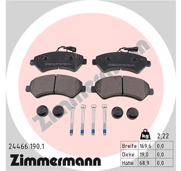 Sada brzdových destiček, kotoučová brzda ZIMMERMANN 24466.190.1