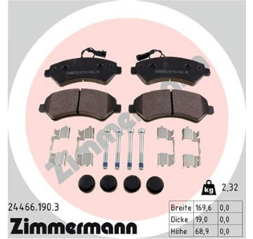 Sada brzdových destiček, kotoučová brzda ZIMMERMANN 24466.190.3