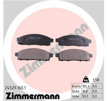 Sada brzdových destiček, kotoučová brzda ZIMMERMANN 24529.160.1