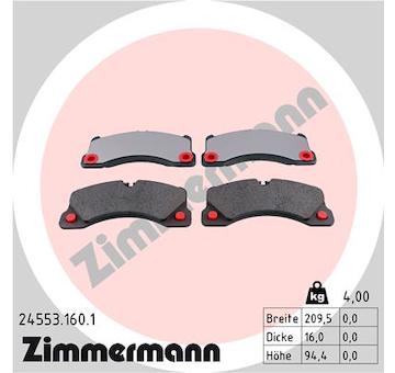 Sada brzdových destiček, kotoučová brzda ZIMMERMANN 24553.160.1