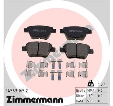 Sada brzdových destiček, kotoučová brzda ZIMMERMANN 24563.165.2