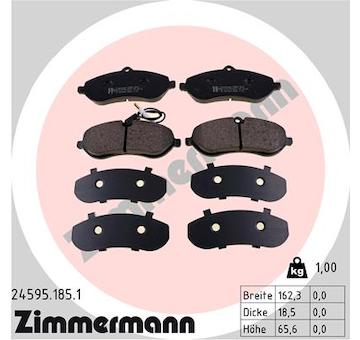 Sada brzdových destiček, kotoučová brzda ZIMMERMANN 24595.185.1