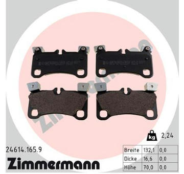 Sada brzdových destiček, kotoučová brzda ZIMMERMANN 24614.165.9