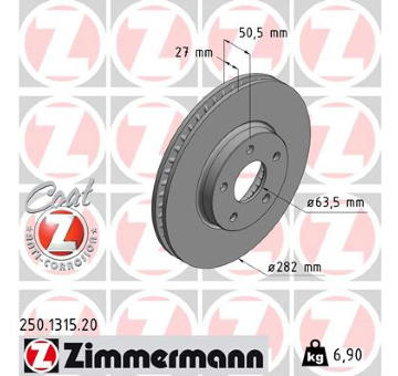 Brzdový kotouč ZIMMERMANN 250.1315.20