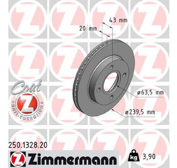 Brzdový kotouč ZIMMERMANN 250.1328.20