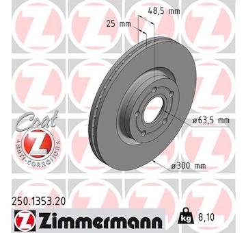 Brzdový kotouč ZIMMERMANN 250.1353.20