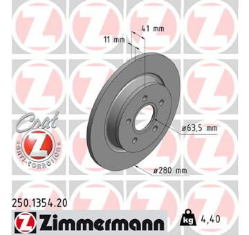 Brzdový kotouč ZIMMERMANN 250.1354.20