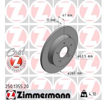 Brzdový kotouč ZIMMERMANN 250.1355.20