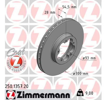 Brzdový kotouč ZIMMERMANN 250.1357.20