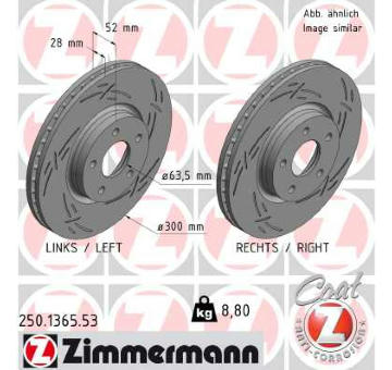 Brzdový kotouč ZIMMERMANN 250.1365.53