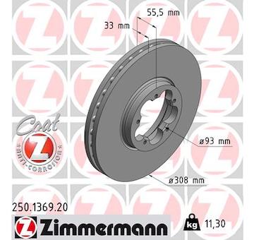 Brzdový kotouč ZIMMERMANN 250.1369.20