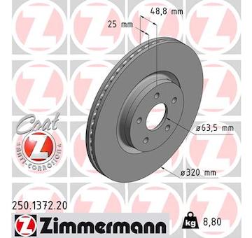 Brzdový kotouč ZIMMERMANN 250.1372.20