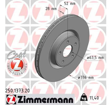 Brzdový kotouč ZIMMERMANN 250.1373.20