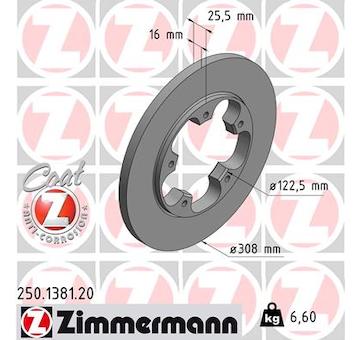 Brzdový kotouč ZIMMERMANN 250.1381.20