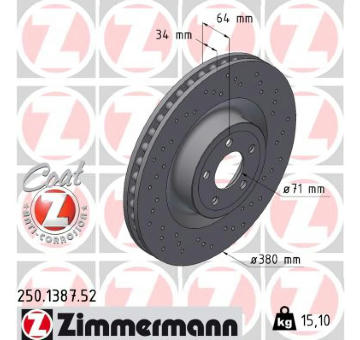 Brzdový kotouč ZIMMERMANN 250.1387.52