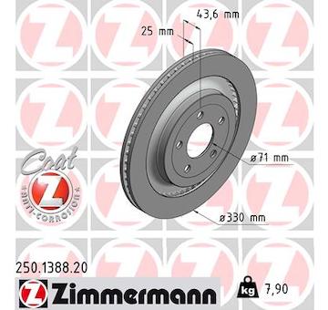 Brzdový kotouč ZIMMERMANN 250.1388.20