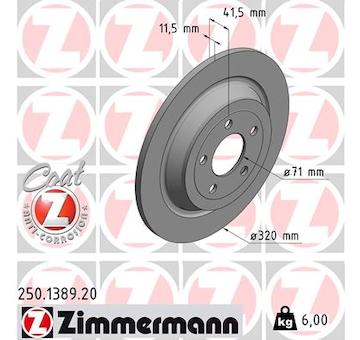 Brzdový kotouč ZIMMERMANN 250.1389.20