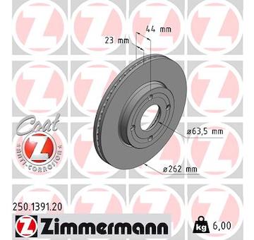 Brzdový kotouč ZIMMERMANN 250.1391.20