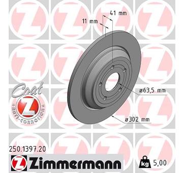 Brzdový kotouč ZIMMERMANN 250.1397.20