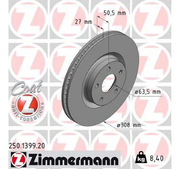 Brzdový kotouč ZIMMERMANN 250.1399.20