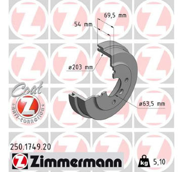 Brzdový buben ZIMMERMANN 250.1749.20