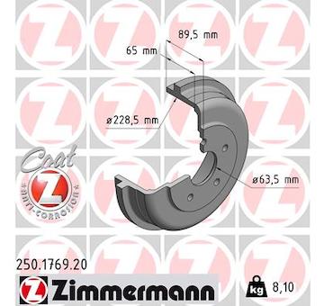 Brzdový buben ZIMMERMANN 250.1769.20