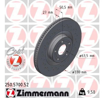 Brzdový kotouč ZIMMERMANN 250.5700.52