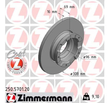 Brzdový kotouč ZIMMERMANN 250.5701.20