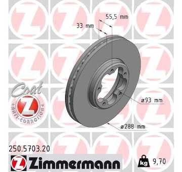 Brzdový kotouč ZIMMERMANN 250.5703.20