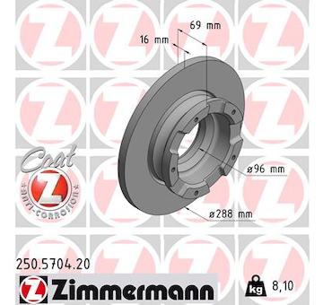 Brzdový kotouč ZIMMERMANN 250.5704.20