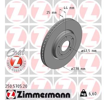 Brzdový kotouč ZIMMERMANN 250.5705.20