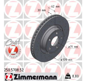 Brzdový kotouč ZIMMERMANN 250.5708.52