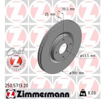 Brzdový kotouč ZIMMERMANN 250.5713.20