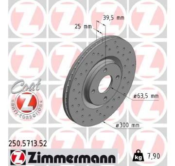 Brzdový kotouč ZIMMERMANN 250.5713.52