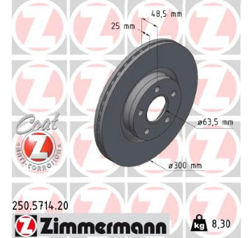 Brzdový kotouč ZIMMERMANN 250.5714.20