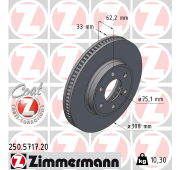 Brzdový kotouč ZIMMERMANN 250.5717.20