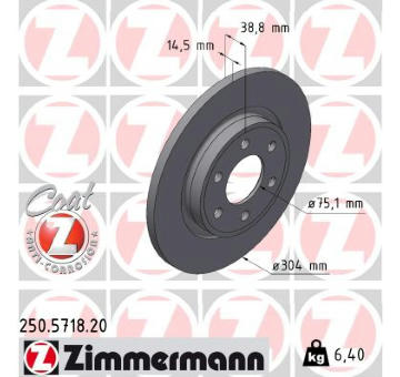 Brzdový kotouč ZIMMERMANN 250.5718.20